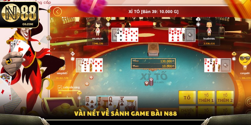 Giới thiệu tổng quan về sảnh game bài N88